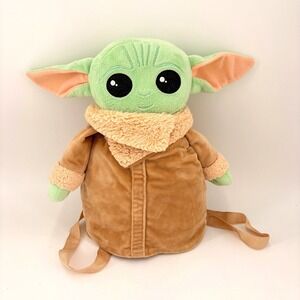 Star Wars Grogu Plush Backpack The Mandalorian Baby Yoda Green Tan 17 Inch
